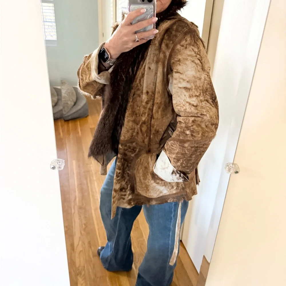 Ben Kahn Reversible Leather and Fur Jacket